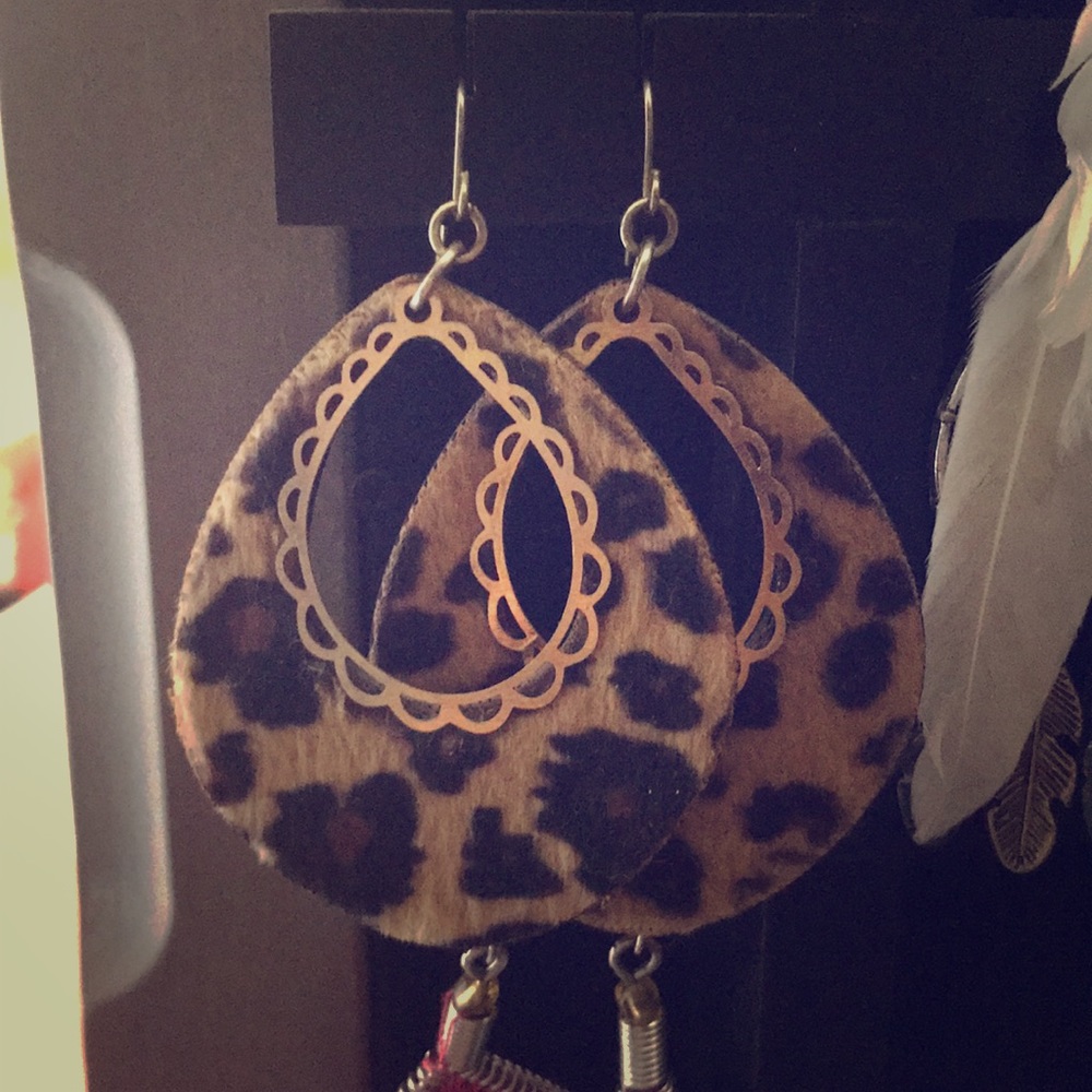 Cheetah earrings